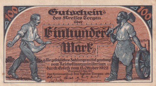 Torgau kreis 100 mark - kreis,