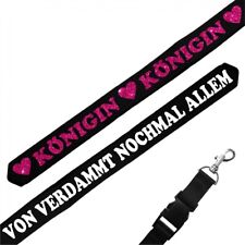 Schlüsselband lang lanyard KÖNIGIN von allem frauen sprüche girls spruch queen