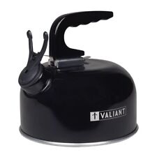 Wasserkessel 1 Liter Valiant Camping Flöten Tee Kessel Kocher schwarz Aluminium