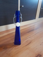 Dekoflasche - blau - ca. 18,5 cm hoch