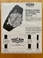Vulcain Cricket & Meteor III 1966 Vintage Watch Ad Werbung Reklame Orologio