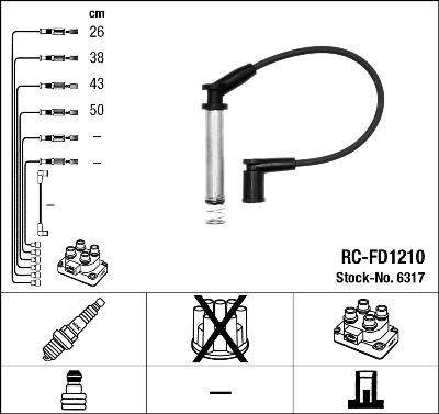 Zündleitungssatz ngk 6317 - ngk,