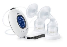 NUK Nature Sense Elektrische Doppelmilchpumpe | mit Akku, LCD-Display 2x 150 ml 