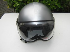 MOMO Design Fighter EVO Helm Jet Matt Blue Silber C.Sonnenschirm SZ-XS 55 CM