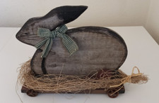 Schöner großer Holz Hase auf Räder Appletree Oster Dekoration