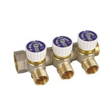 Messing Verteiler 3-Fach mit