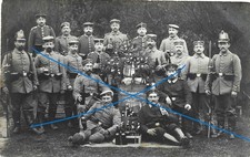 bei Mülhausen Elsass 1914 - Sturmsoldaten Landwehr m. Tschako Weihnachten Bier