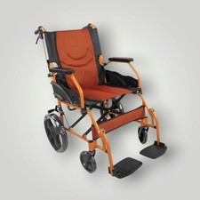 Mobiclinic Klappbarer Leichtgewicht-Rollstuhl 46cm Sitzbreite Alu mit Bremsen