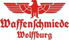 Waffenschmiede Wolfsburg Fahrzeug Aufkleber Signalrot WH Vehicle Sticker Eagle