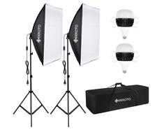 GEEKOTO Softbox Set Fotostudio 50 x 70cm, Dauerlicht Studioleuchte Set