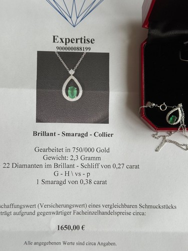 Brillant smaragd collier mit - brillant,