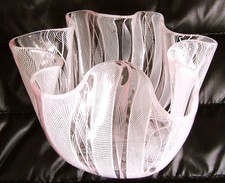 Kleine Vase „Fazzoletto zanfirico“, Fulvio Bianconi, sign., Venini & C., um 1950