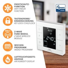 MCO Home Z-Wave Raumthermostat Heizungsregler Fußbodenheizung Infrarot-Heizung 