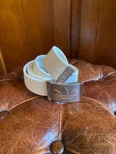 Adidas Originals Gürtel Weiß, Metallschnalle mit Trefoil Logo, Streetwear Klassi