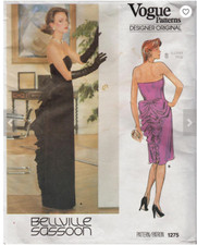 VOGUE Paris Original Schnittmuster SASSOON 1275 Schulterfreies Abendkleid  38