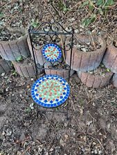 Gartenstuhl H93cm Metall Rustikal Schwarz Antik Klappstuhl Garten-Deko Fliesen