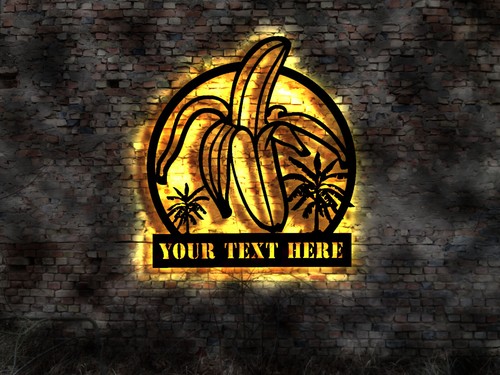 Banane banana led schild - banane,