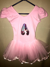 Ballettanzug Tutu kurz rosa 128 134 Turnanzug Gymnastik Body Dress Tanzen Kleid