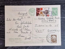 Postkarte von Sankt Petersburg Leningrad Russland 1966 nach Nürnberg gelaufen