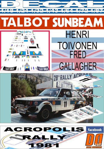 Decal talbot sunbeam - decal,