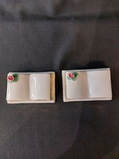 2 Porzellan Besteckhalter