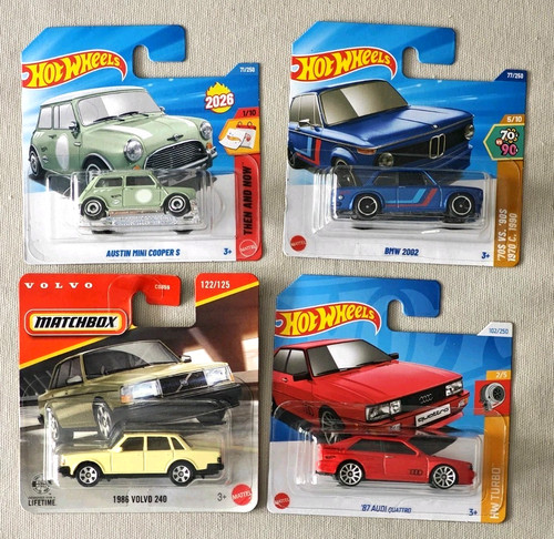 4er oldtimer set - audi,, volvo
