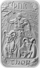 1 UNZE 999 SILBER - NORDISCHER GOTT THOR / STREITWAGEN- SILBERBARREN - SELTEN