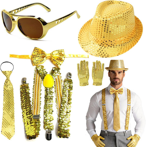 Disco glitzer outfit herren - disco,