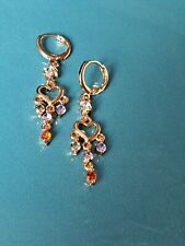 Deluxe 40mm Ohrhänger,bund Farbenfroh zc, Gold 18K vergoldet Chic?