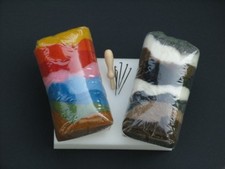 Filzwolle Startset 16 Fb. Filznadeln Griff Stechmatte Filzen