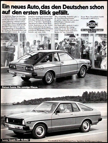 Datsun sunny coupe originale - datsun, coupe,
