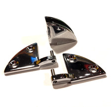 * USM Haller Glastür Scharnier Paar für Metall Tablare * Chrom * + Chromecke *