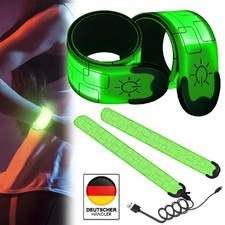 2x LED Armband USB Aufladbar