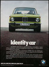 BMW 02-Reihe, originale Werbung aus 1974   1602 1802 2002 2002 tii