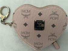 MCM Schlüsselanhänger Geldbörse rosa Herz Charm Visetos
