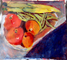 Malerei auf Papier, Obst