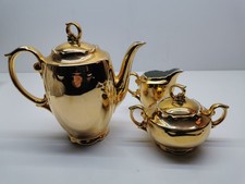 BAVARIA 19 vergoldet Mokkaservice Kanne Zuckerdose Milchkännchen 1950/51