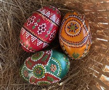 3 Stück sorbische Ostereier -