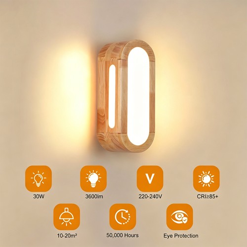 Wandlampe led wandleuchte holz - wandleuchte,