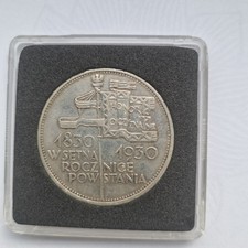 POLEN  - 5 ZLOTY 1930  STANDARTE Silber 0750 Orginal
