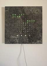 Wortuhr in Schiefer-Optik mit