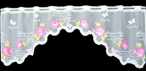 Edle blumen bogengardine rosen - bogengardine,