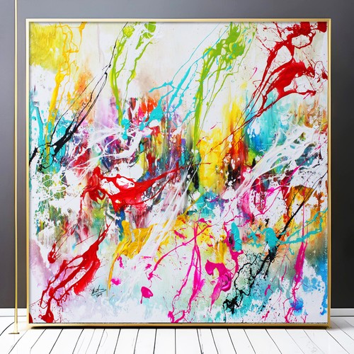 Leinwand bild abstrakt bunt - abstrakt,