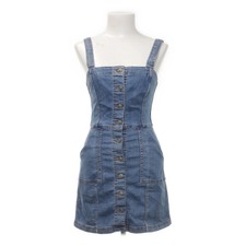 Divided by H&M, Latzkleid, Größe: 32, Blau, Baumwolle/Polyester/Elasthan #iYI