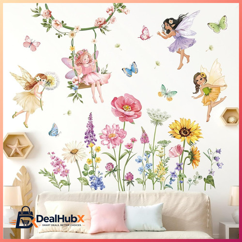 Wandsticker feen blumen - wandsticker,