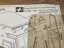 Ersatzteilliste Fritzmeier Europakabine 8115, für IHC 946-1246, Kopie