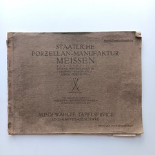 1930er Meissen Porzellan Katalog Relief Geschirre ausgewählte Tafelservice