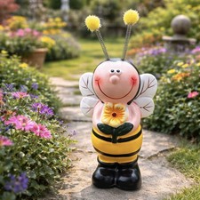 Gartenfigur biene mit blume - gartenfigur,