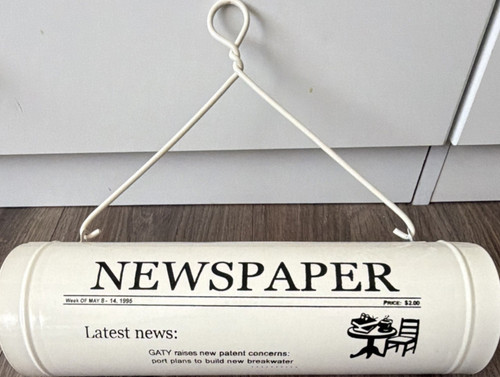 Zeitungshalter metall weiß - zeitungshalter,