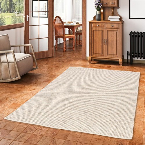 Baumwolle natur kelim teppich - natur,